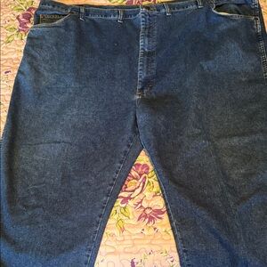 Wrangler Men's Dark Blue Relaxed Fit Jeans